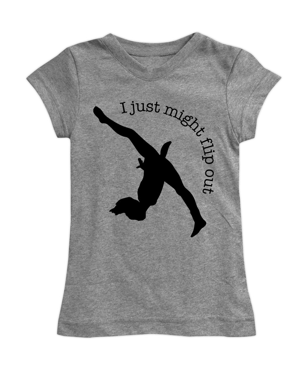 Heather Gray 'I just might flip out' Fitted Tee