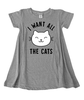 'I Want All the Cats' T-Shirt Dress