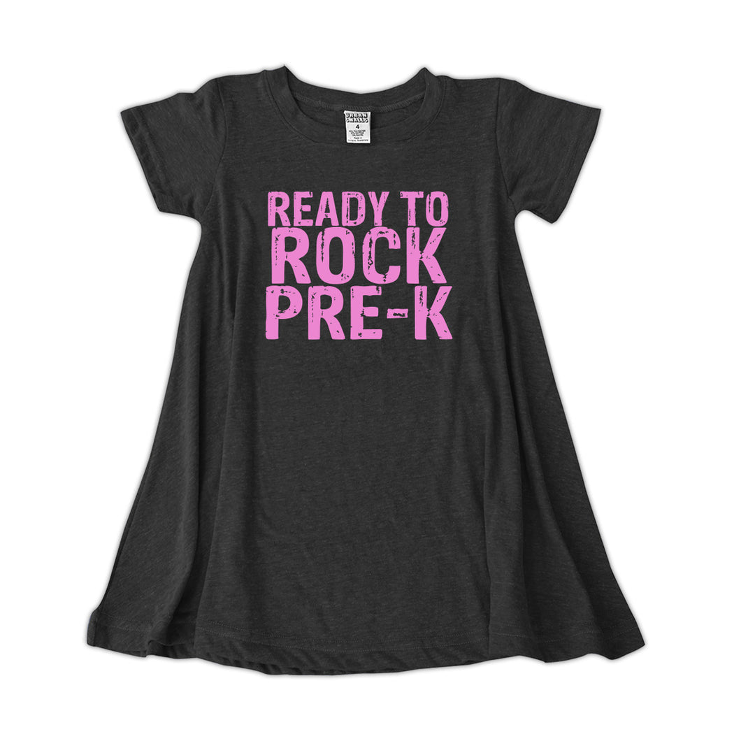 Heather Charcoal 'Ready to Rock Pre-K' Dress