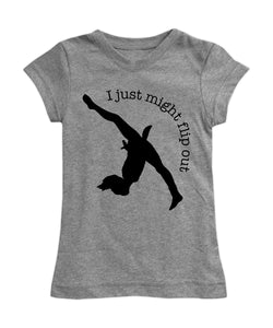 Heather Gray 'I just might flip out' Fitted Tee