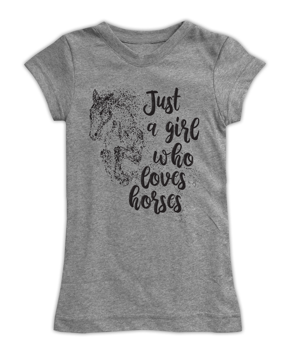 'Just a girl who loves horses' Fitted Tee
