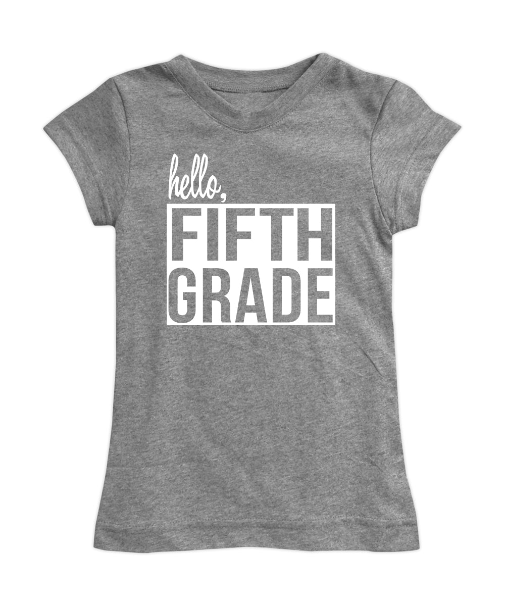 'Hello Fifth Grade' Fitted Tee