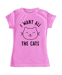"I want all the cats" Fitted Tee