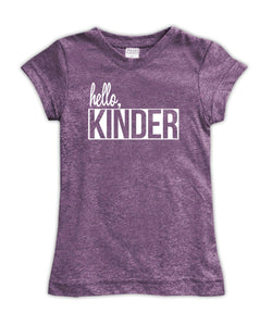 'Hello Kinder' Fitted Tee