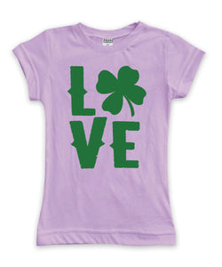 LOVE Shamrock Fitted Tee