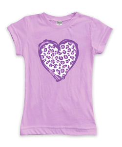 Leopard Heart Fitted Tee