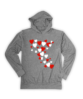 Heather Gray Heart Flurry Hoodie