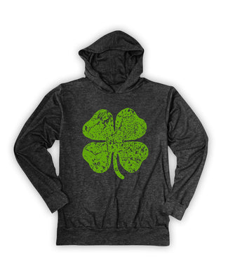 Heather Charcoal Weathered Shamrock Lightweight Hoodie