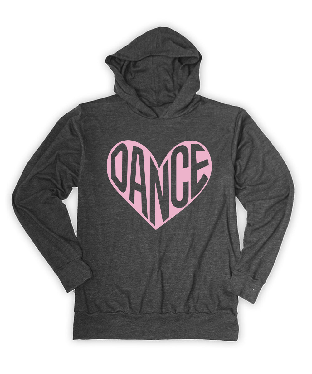 Charcoal Dance heart Kids Hoodie