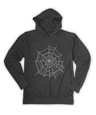 Charcoal 'Spiderweb' T-Shirt Hoodie