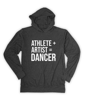 Charcoal Athlete + artist = dancer Kids Hoodie