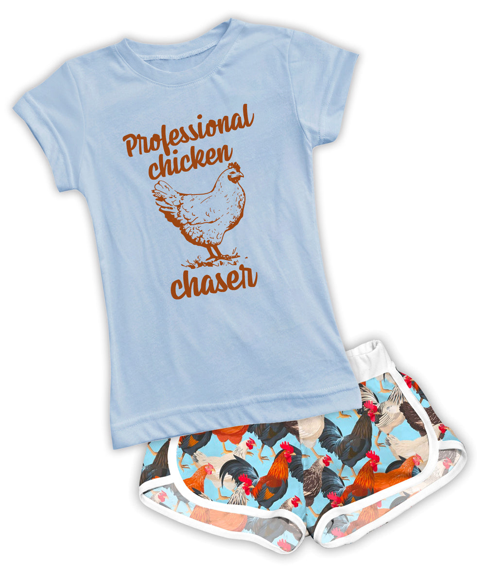 Professional Chicken Chaser Fitted Tee & Shorts Set