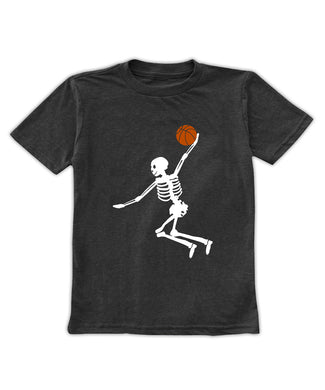 Charcoal Skeleton Basketball Tee