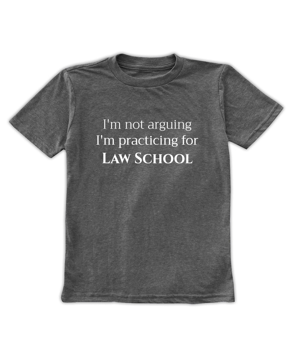 Charcoal 'Practicing for Law School' Tee