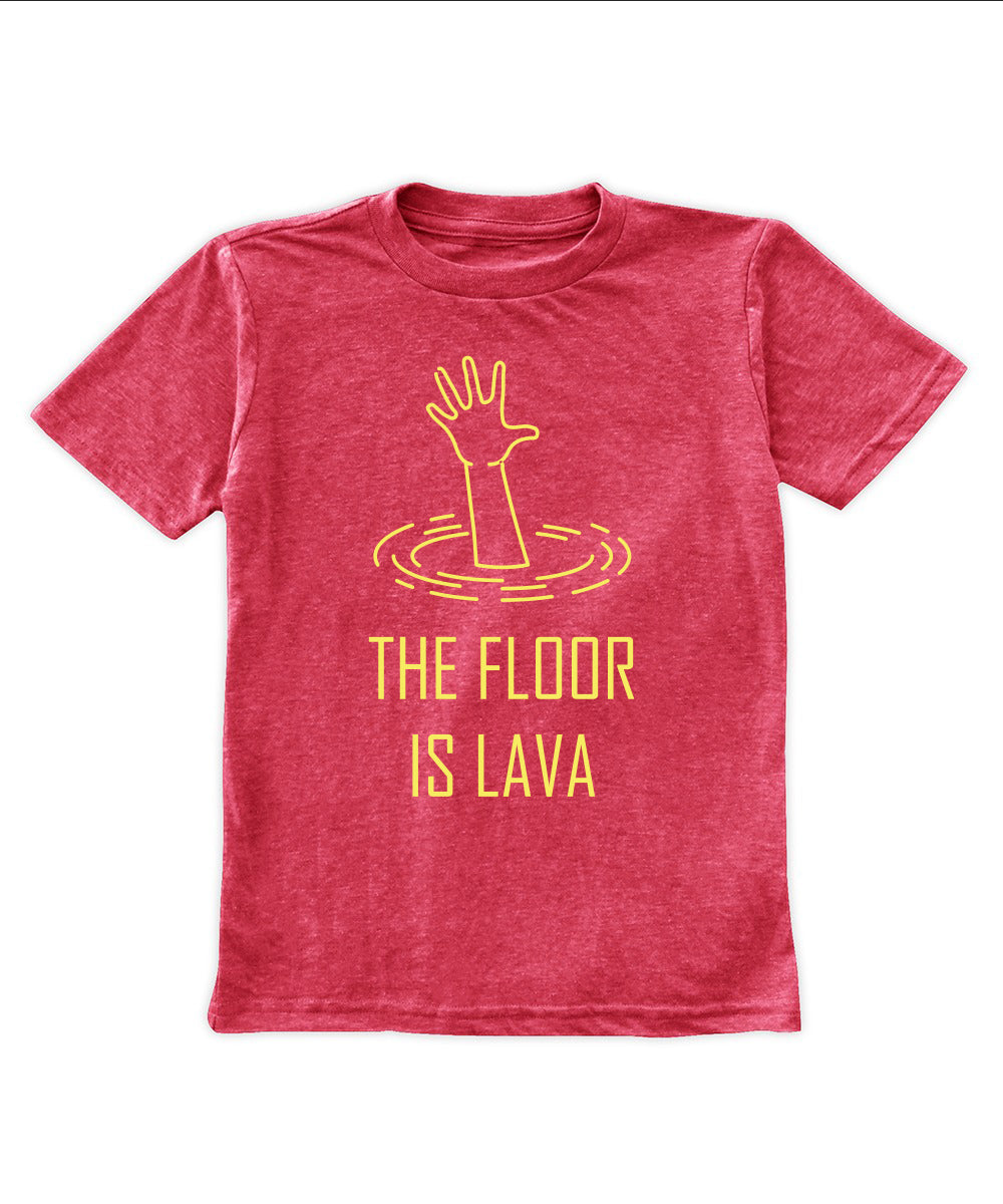 Heather Red 'The Floor is Lava' Tee