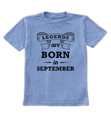 Blue 'Legends Are Born in September' Tee