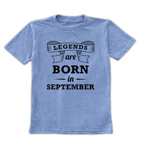 Blue 'Legends Are Born in September' Tee