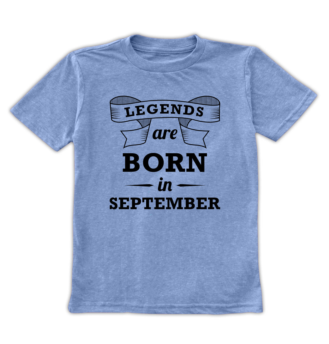 Blue 'Legends Are Born in September' Tee
