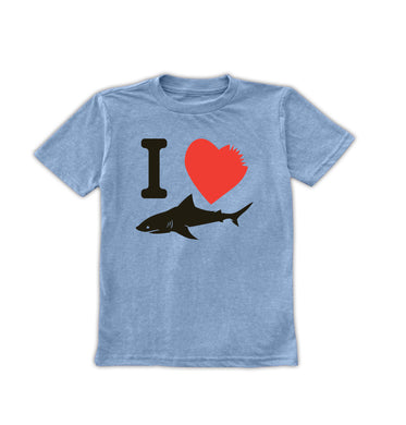 Blue 'I Heart Sharks' Tee