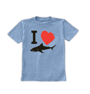 Blue 'I Heart Sharks' Tee