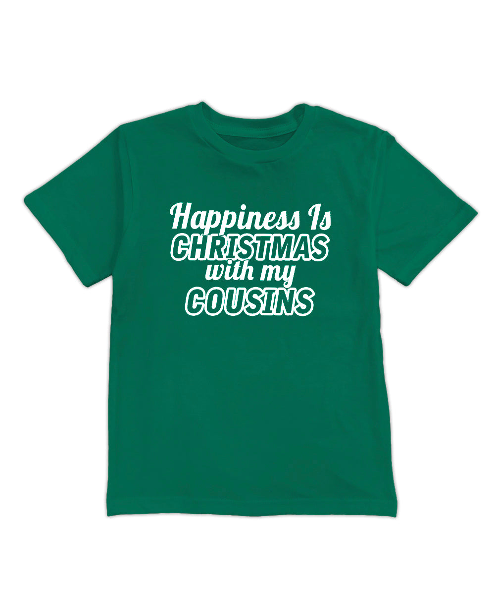 Kelly Green 'Happiness Is Christmas with My Cousins' Tee