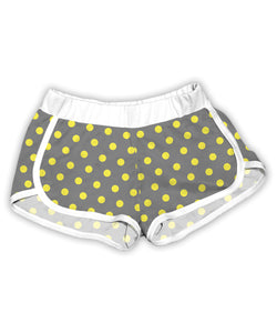 Gray & Yellow Polka Dot Shorts
