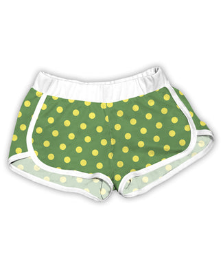 Green & Yellow Polka Dot Shorts