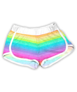 Pastel Rainbow Horizontal Stripes Shorts