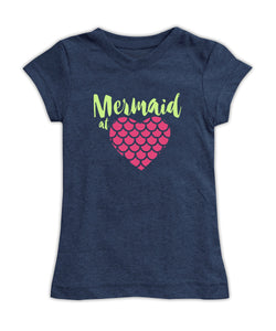 'Mermaid at Heart' Fitted Tee