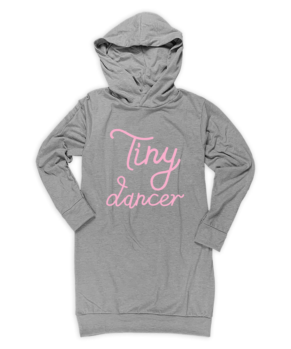 Heather gray tiny dancer lightweight hoodie dress