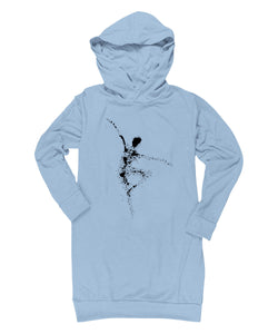 Dancer silhouette lightweight hoodie dress