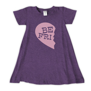 Purple 'best friends' 1 of 2 t-shirt dress