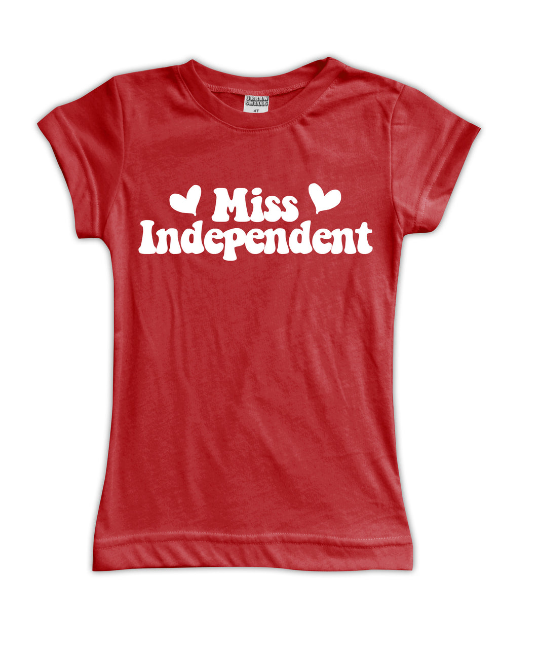 Red 'Miss Independent' Fitted Tee