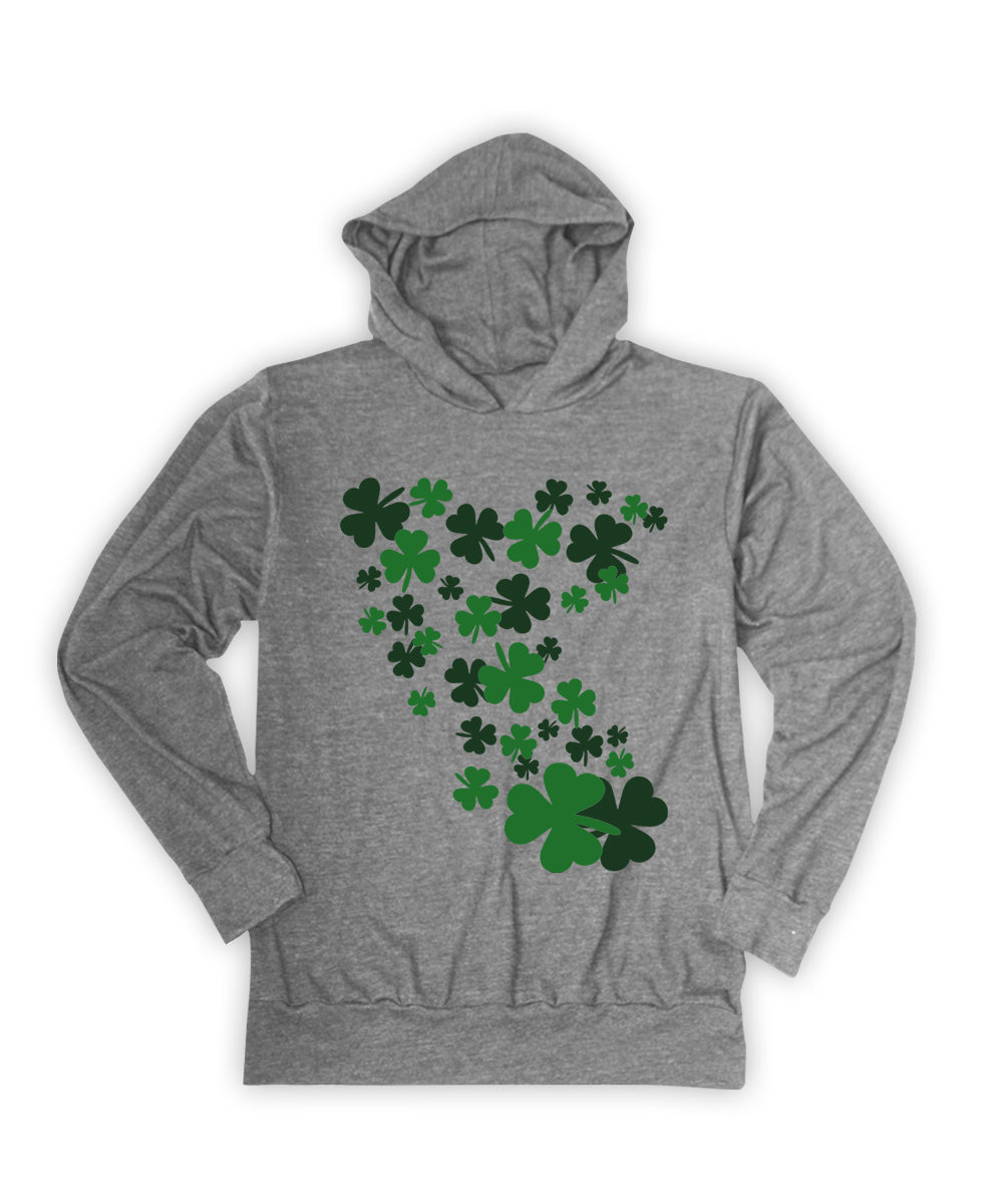 Heather Gray Shamrock Flurry Lightweight Hoodie