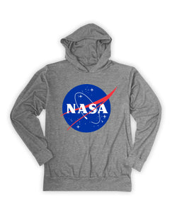 Heather gray NASA lightweight hoodie