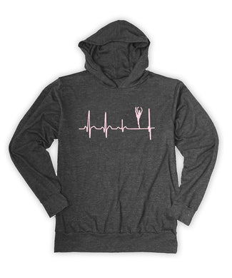 Charcoal ballet dancer lightweight hoodie