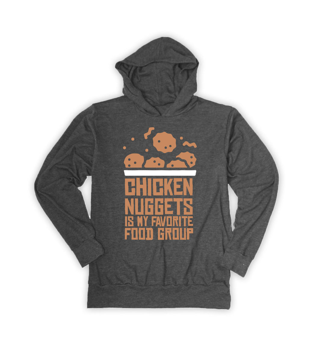 Chicken nuggets lightweight graphic hoodie
