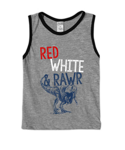 'Red White & Rawr' Muscle Tank