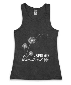 Spread kindness girls charcoal graphic tank