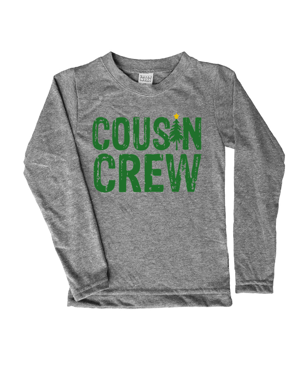 Heather Gray Christmas 'Cousin Crew' Long-Sleeve Tee