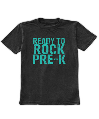 Charcoal ready to rock pre-k graphic tee