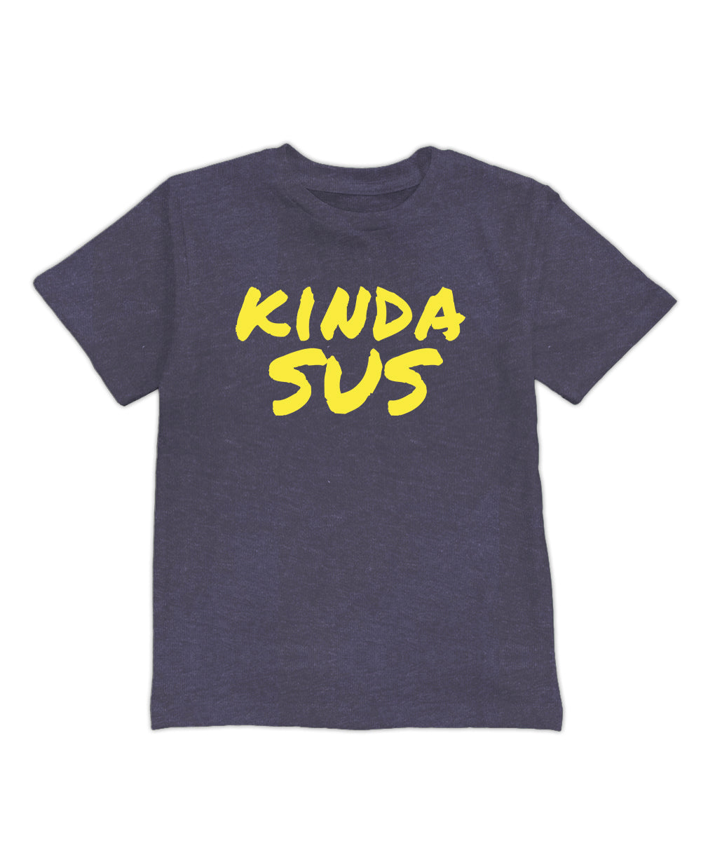 Kinda sus unisex kids graphic tee