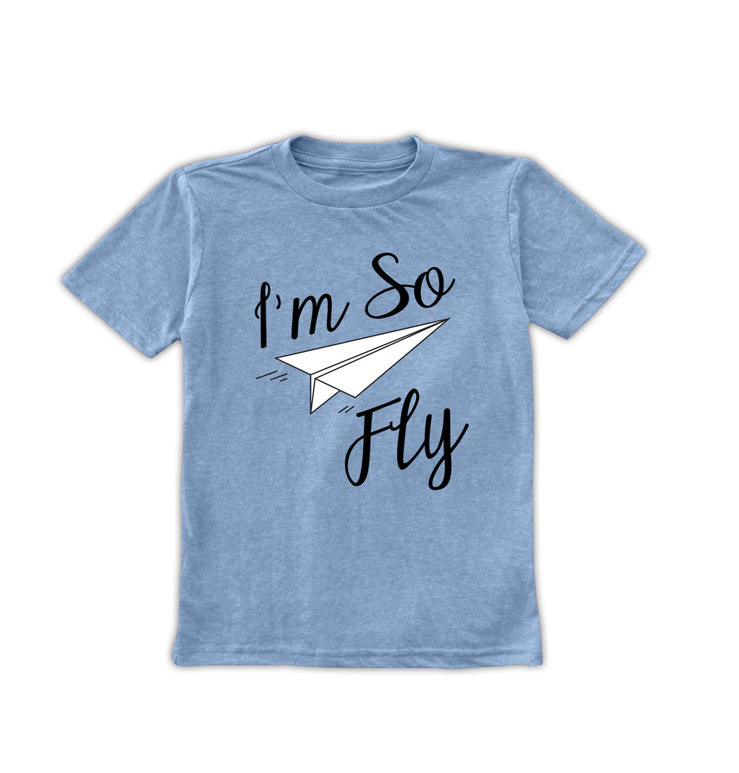 Blue I'm so fly unisex graphic tee