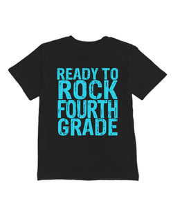 Black ready to rock fourth grade unisex graphic tee