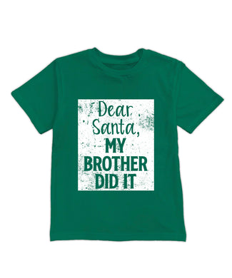 Kelly Green 'Dear Santa My Brother Did It' Tee