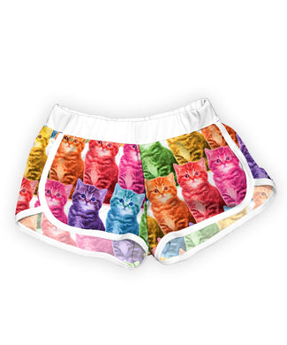 photoreal rainbow kittens dolphin shorts