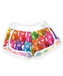 photoreal rainbow kittens dolphin shorts