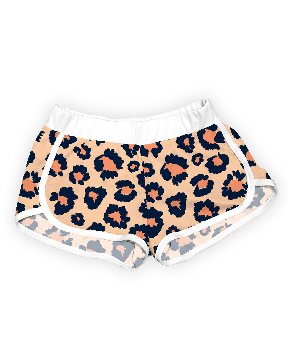Leopard print dolphin shorts