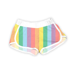 Pastel stripes dolphin shorts