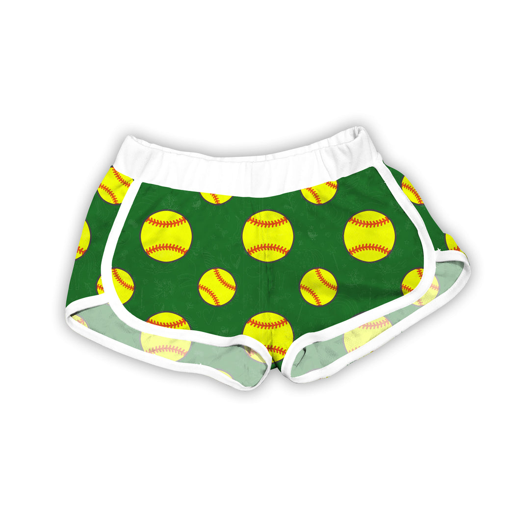 Green Softballs Shorts